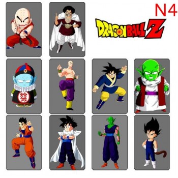 10 pcs/set Dragon Ball Collection Cards PVC Crystal Paste Stickers Super Saiyan Goku Vegeta Piccolo Trading Card Kid Gift Toy