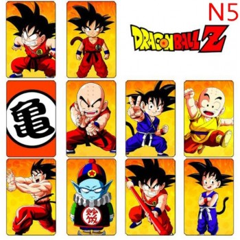 10 pcs/set Dragon Ball Collection Cards PVC Crystal Paste Stickers Super Saiyan Goku Vegeta Piccolo Trading Card Kid Gift Toy