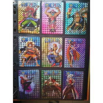 9PCS/hot Animation ONE PIECE Super Action Figures Golden Flash Cards paper card Collection Card Kid Gift Toy