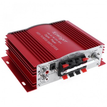12V Hi-Fi Digital LED Display 2 Channels Car Stereo Amplifier FM Radio Player Support USB / SD / FM / MMC / DVD / MP3 Input