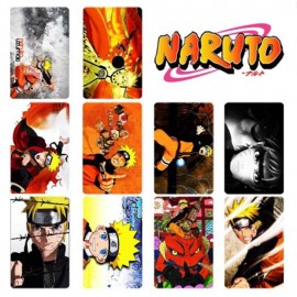 10 pcs/set Cartoon Naruto Collection Cards Kakashi Action Figures PVC Crystal Paste Stickers Trading Card Kid Gift Toy