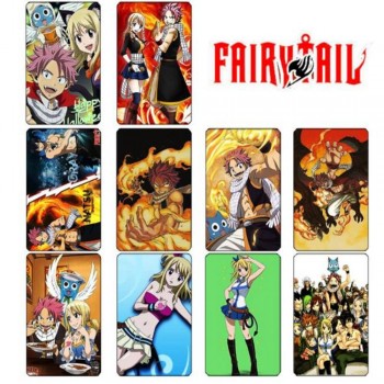 10 pcs/set Cartoon Fairy Tail Collection Cards PVC Crystal Paste Stickers Trading Card Kid Gift Toy