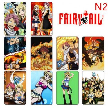 10 pcs/set Cartoon Fairy Tail Collection Cards PVC Crystal Paste Stickers Trading Card Kid Gift Toy