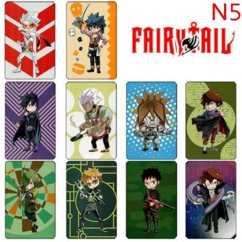 10 pcs/set Cartoon Fairy Tail Collection Cards PVC Crystal Paste Stickers Trading Card Kid Gift Toy