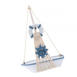 Nautical Sailboat Mini Wooden Buoy Sailing Ship Table Dislpay Gift Deco #1