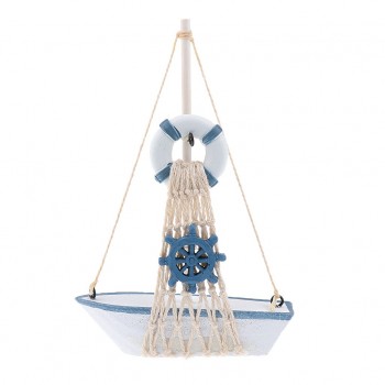 Nautical Sailboat Mini Wooden Buoy Sailing Ship Table Dislpay Gift Deco #1