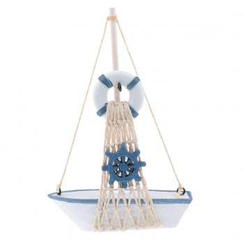 Nautical Sailboat Mini Wooden Buoy Sailing Ship Table Dislpay Gift Deco #1