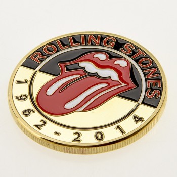 Europe and the United States Rolling Stones gold-plated silver COINS Music enthusiasts collection of foreign COINS