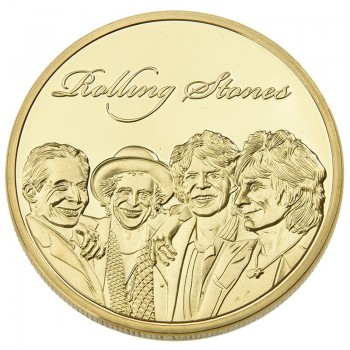 Europe and the United States Rolling Stones gold-plated silver COINS Music enthusiasts collection of foreign COINS