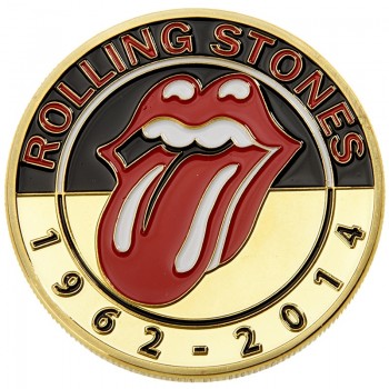 Europe and the United States Rolling Stones gold-plated silver COINS Music enthusiasts collection of foreign COINS