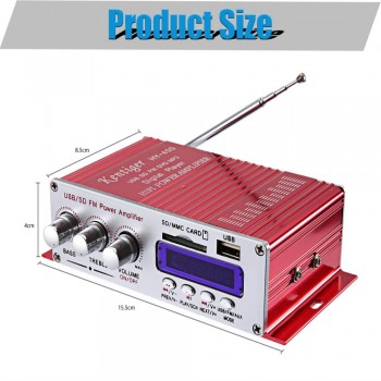 Kentiger HY - 400 Stereo Car Amplifiers Super Bass Audio Digital Player Hi-Fi Power Amplifier Radio MP3 Speaker Remote Control