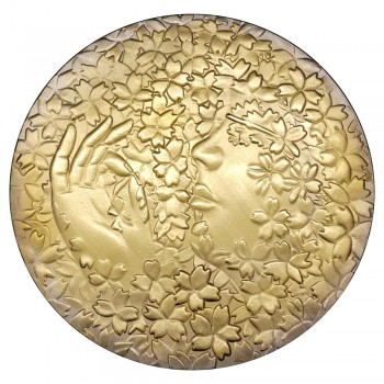PIKAALAFAN Japanese Painting Chrysanthemum Commemorative Medallion Foreign COINS Coin Silver COINS