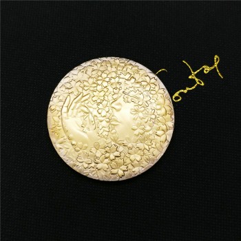 PIKAALAFAN Japanese Painting Chrysanthemum Commemorative Medallion Foreign COINS Coin Silver COINS