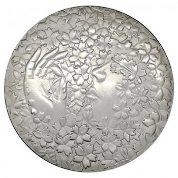 PIKAALAFAN Japanese Painting Chrysanthemum Commemorative Medallion Foreign COINS Coin Silver COINS