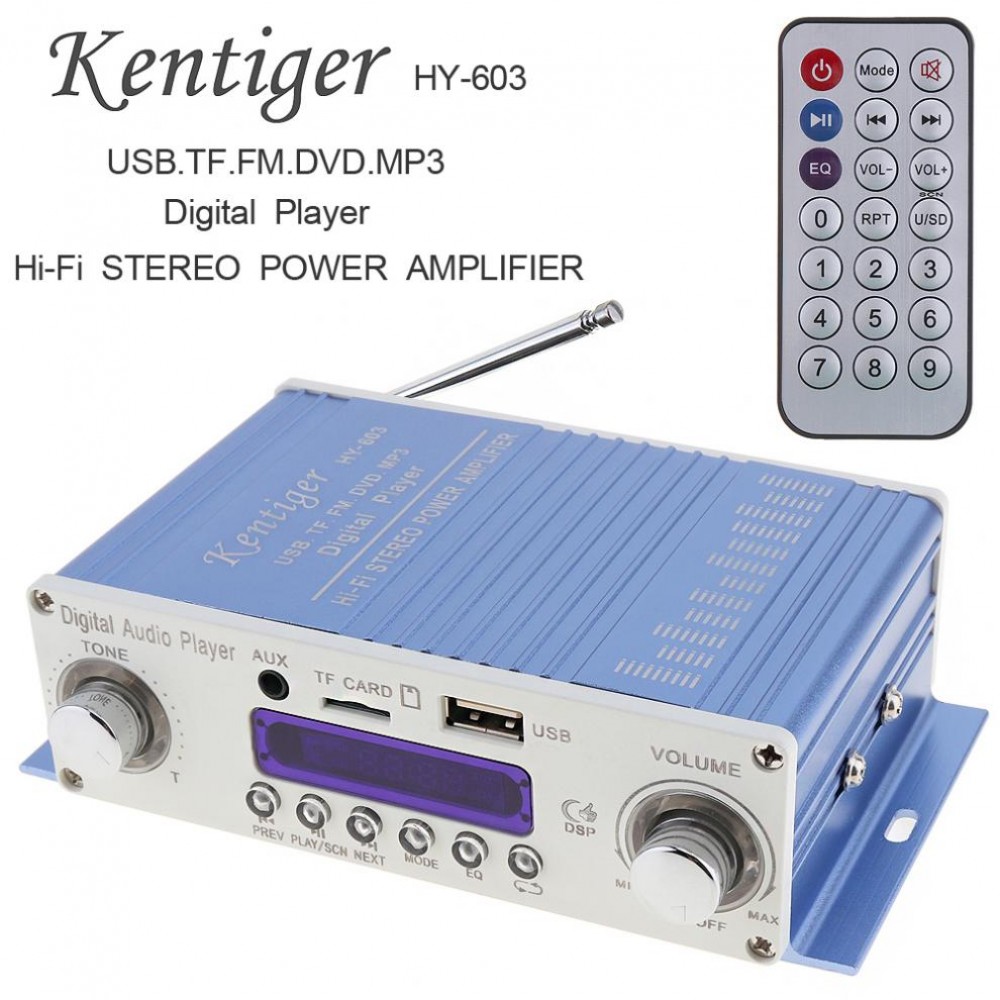 Hi-Fi Mini Digital Motorcycle Auto Car Stereo Power Amplifier Sound Mode Audio Music Player for iPod USB MP3 FM SD Jack Input