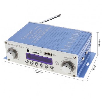 Hi-Fi Mini Digital Motorcycle Auto Car Stereo Power Amplifier Sound Mode Audio Music Player for iPod USB MP3 FM SD Jack Input