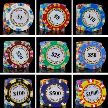 New quality Chip Box 14g Clay Chips Set Metal Texas Holdem Poker Chips Casino Coins Poker Club Accessories