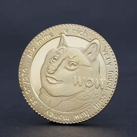 A dog COINS commemorative medallion is made Virtual currency bit commemorative medallion is made Animals commemorative badges