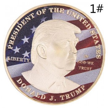 PIKAALAFAN Gold Coin American 45th President Donald Trump Commemorative COINS Gold Silver Metal Coin Collection COINS