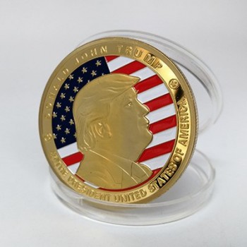 PIKAALAFAN Gold Coin American 45th President Donald Trump Commemorative COINS Gold Silver Metal Coin Collection COINS