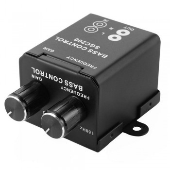 Car Remote Amplifier Bass Controller 2 RCA Gain Adjust Level Volume Control Knob Horn Audio Regulator Home Subwoofer Equalizer