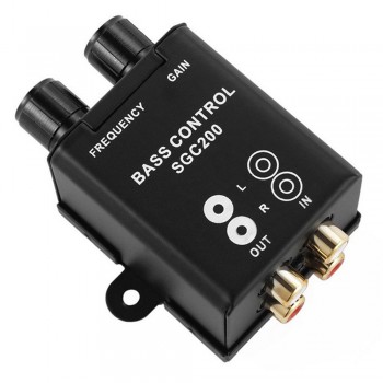 Car Remote Amplifier Bass Controller 2 RCA Gain Adjust Level Volume Control Knob Horn Audio Regulator Home Subwoofer Equalizer