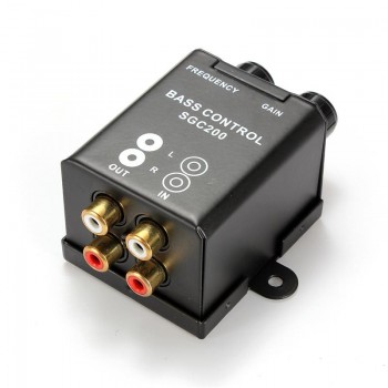 Car Remote Amplifier Bass Controller 2 RCA Gain Adjust Level Volume Control Knob Horn Audio Regulator Home Subwoofer Equalizer