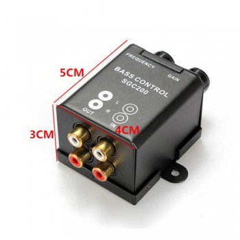 Car Remote Amplifier Bass Controller 2 RCA Gain Adjust Level Volume Control Knob Horn Audio Regulator Home Subwoofer Equalizer