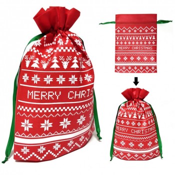 Handbag Drawstring Kids Cute Festival Home Decoration Gift Christmas Candy Bag Lightweight Sugar