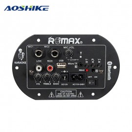 AOSHIKE Subwoofer Amplifier Board 12V 220V 30W Dual Microphone Bluetooth Amplifier Audio Board  Car Home Theater Sound System