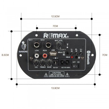 AOSHIKE Subwoofer Amplifier Board 12V 220V 30W Dual Microphone Bluetooth Amplifier Audio Board  Car Home Theater Sound System