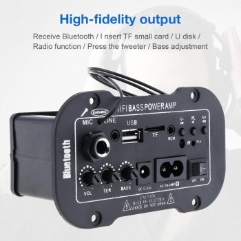 5 Inch HIFI Bluetooth Car Audio Power Amplifier FM Stereo Radio Player Support MIC SD USB DVD MP3 Input for Auto Motorcycle Home