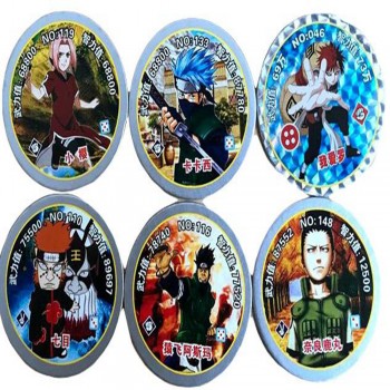 48 pcs/lot Round Collection Cards Dragon Ball Plants Zombies Naruto Cute Dinosaur Adventure Explorers Trading Card Kid Toy