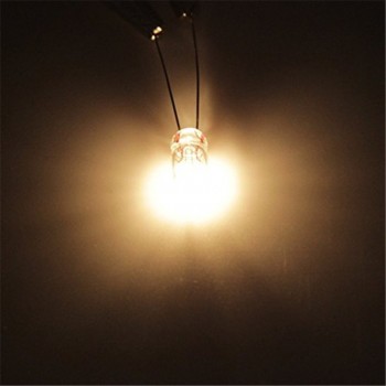 10pcs/LOT 5mm Clear 12V 1.4W Mini Grain of Wheat / Rice Bulbs T5 Bulbs  color:(oem amber)