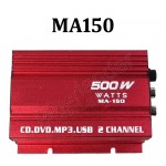 2channel MA150 500W HiFi digital power amplifier 12V stereo audio CD DVD MP3 USB car amplifier for Motorcycle amp;Car