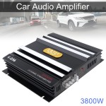 3800W Car Amplifer 400W Class AB Digital 2 Channel Black Aluminum Alloy High Power Car Stereo Audio Power Amplifier
