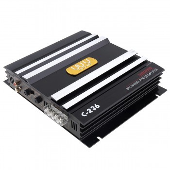 3800W Car Amplifer 400W Class AB Digital 2 Channel Black Aluminum Alloy High Power Car Stereo Audio Power Amplifier