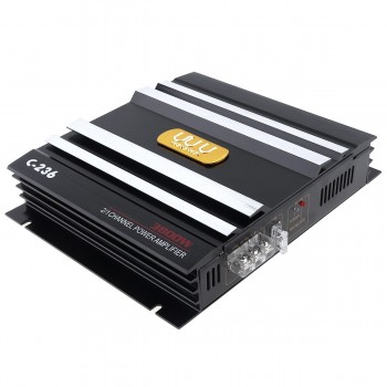 3800W Car Amplifer 400W Class AB Digital 2 Channel Black Aluminum Alloy High Power Car Stereo Audio Power Amplifier