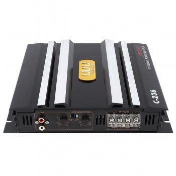 3800W Car Amplifer 400W Class AB Digital 2 Channel Black Aluminum Alloy High Power Car Stereo Audio Power Amplifier