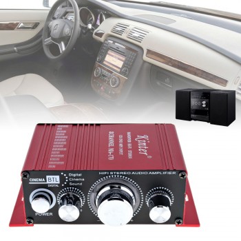 Kinter Mini 2CH HiFi Stereo Car Power Amplifier Booster Audio Amplifier AMP Support DVD CD MP3 Input for Auto Motorcycle Home