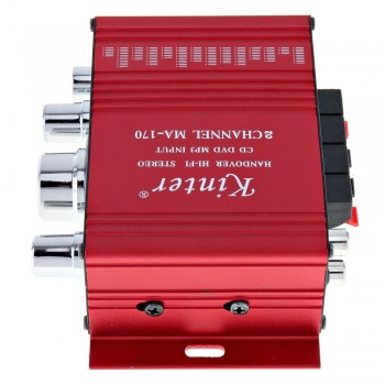 Kinter Mini 2CH HiFi Stereo Car Power Amplifier Booster Audio Amplifier AMP Support DVD CD MP3 Input for Auto Motorcycle Home