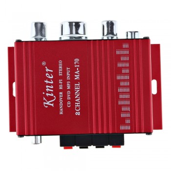 Kinter Mini 2CH HiFi Stereo Car Power Amplifier Booster Audio Amplifier AMP Support DVD CD MP3 Input for Auto Motorcycle Home