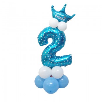 17pcs in 1 Pink Blue 0-9 Numbers Large Helium Number Foil Children Festivals Dekoration Birthday Party Toy hat for Kids