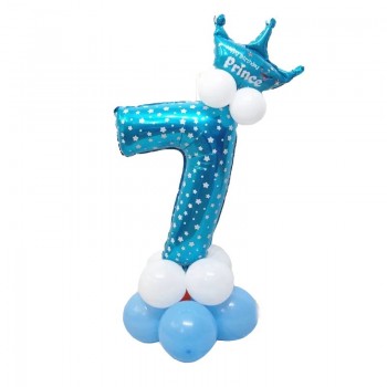 17pcs in 1 Pink Blue 0-9 Numbers Large Helium Number Foil Children Festivals Dekoration Birthday Party Toy hat for Kids