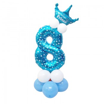 17pcs in 1 Pink Blue 0-9 Numbers Large Helium Number Foil Children Festivals Dekoration Birthday Party Toy hat for Kids