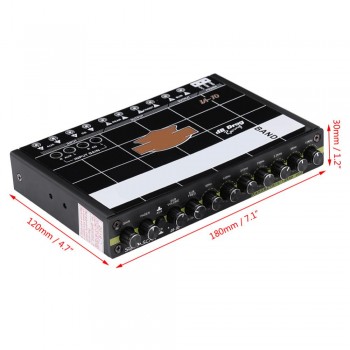 7 Band Car Audio Modified Graphic Equalizer Car Amplifier Audio Regulator Bass Equalizer EQ 7s Car Subwoofer Power Stereo Tuner