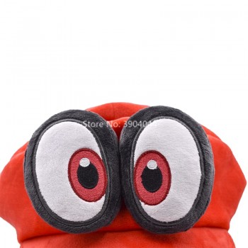 Anime Super Mario Cosplay Big Eye Odyssey Cappy Red Hat Mario Soft Wearable Baseball Caps Unisex Adjustable Cartoon Hats
