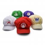 5 Colours Anime Super Mario Hat Cap Luigi Wario Waluigi Bros Cosplay Baseball Costume Cartoon Hats Plush Toys