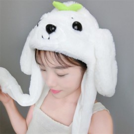 Cute plush Ears Moving rabbit hat for mobile  photo props cosplay toy hat plush toy Christmas Halloween birthday party dress up