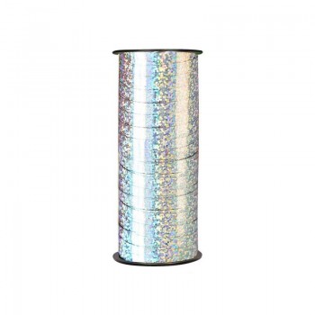 100 Yard Crimped Curling Ribbon Roll Silver Hat Ribbons for Parties Festival Florist Crafts Gift Wrapping